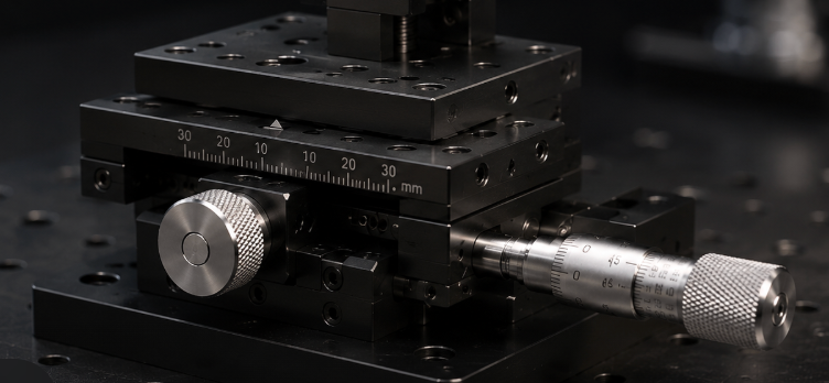 Precision adjustment hardware used to align optical measurement angles
