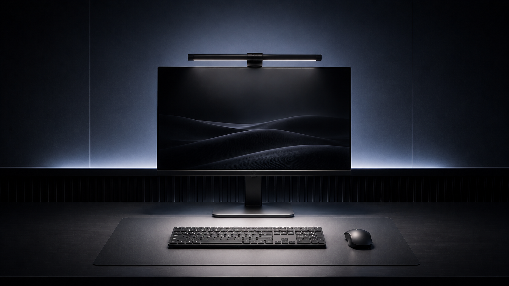 Quntis Layered Desk Lighting with desk task light and soft surroundings