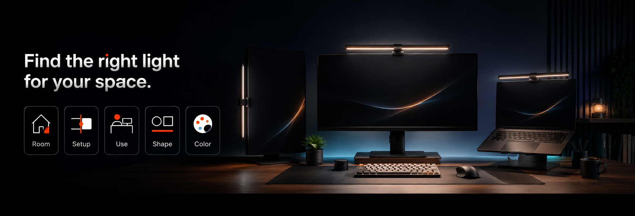 Find the right light for your space with Quntis monitor light bars