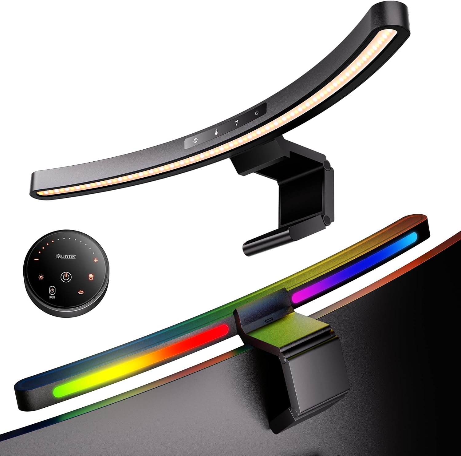 Quntis Curved Monitor Light Bar IM Music Sync 45 cm (17.7 inch) Black