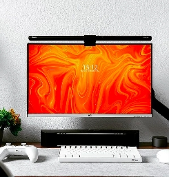 Standard flat monitor setup with Quntis light bar